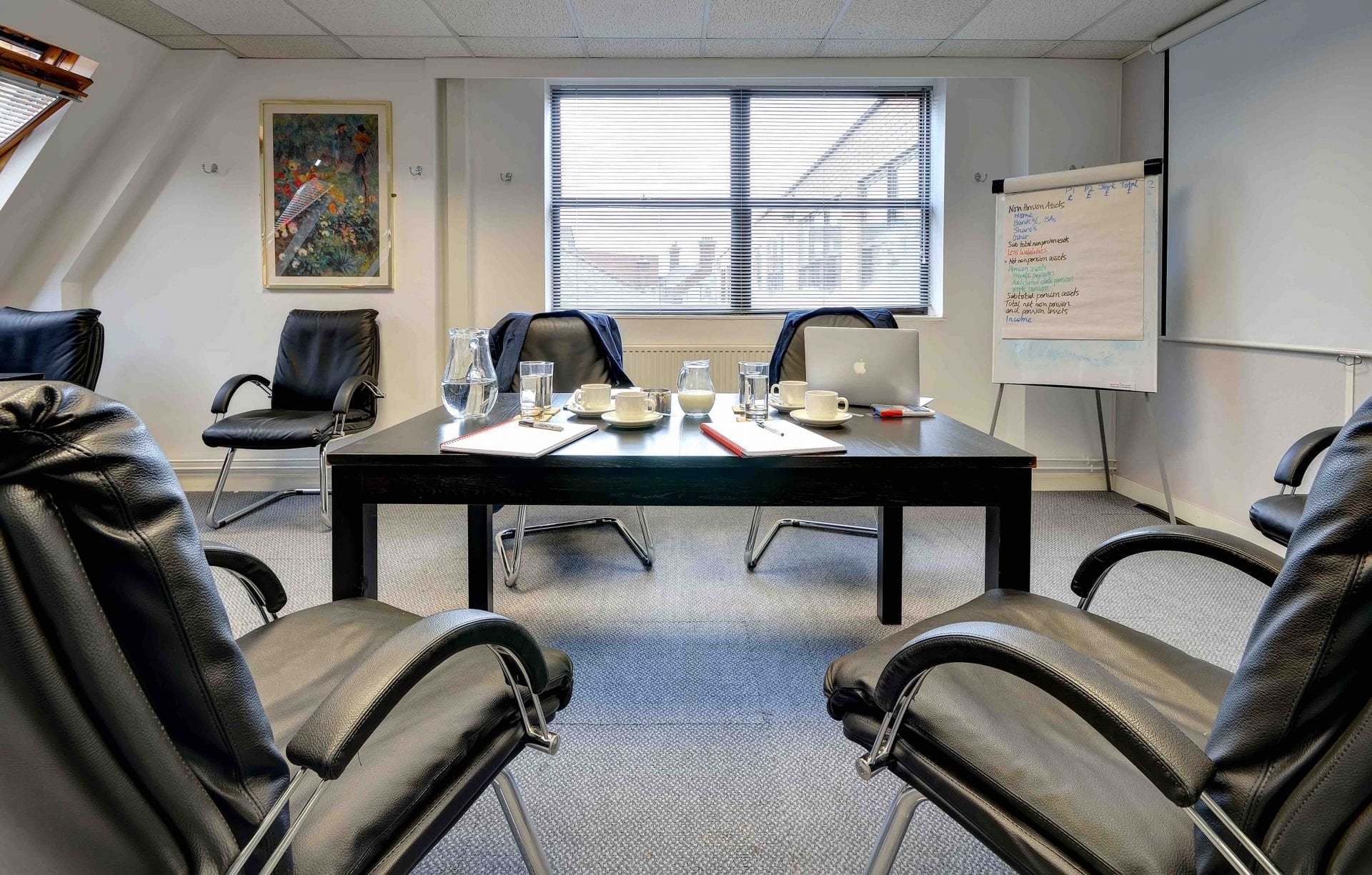 Anderson Mediation's Consulting Room in Ipswich set for a mediation.